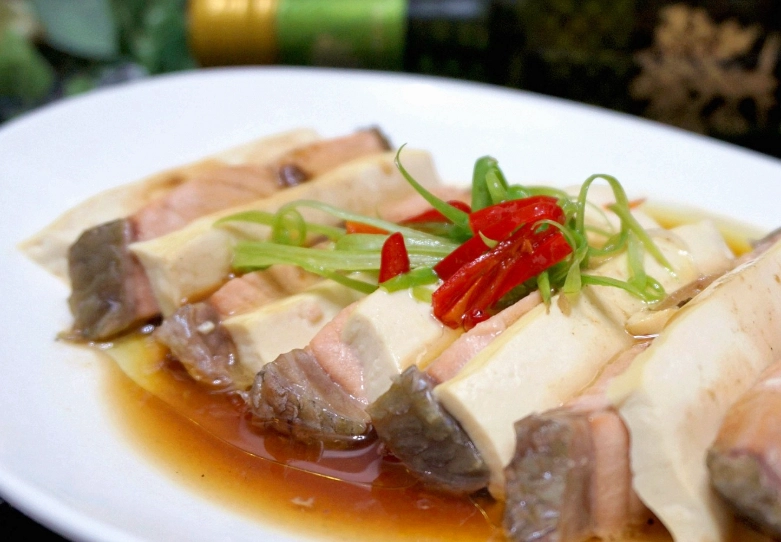 蒸鮭魚豆腐做法