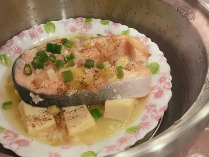 蒸鮭魚豆腐食譜