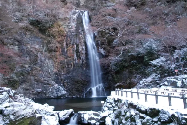 箕面瀑布冬天